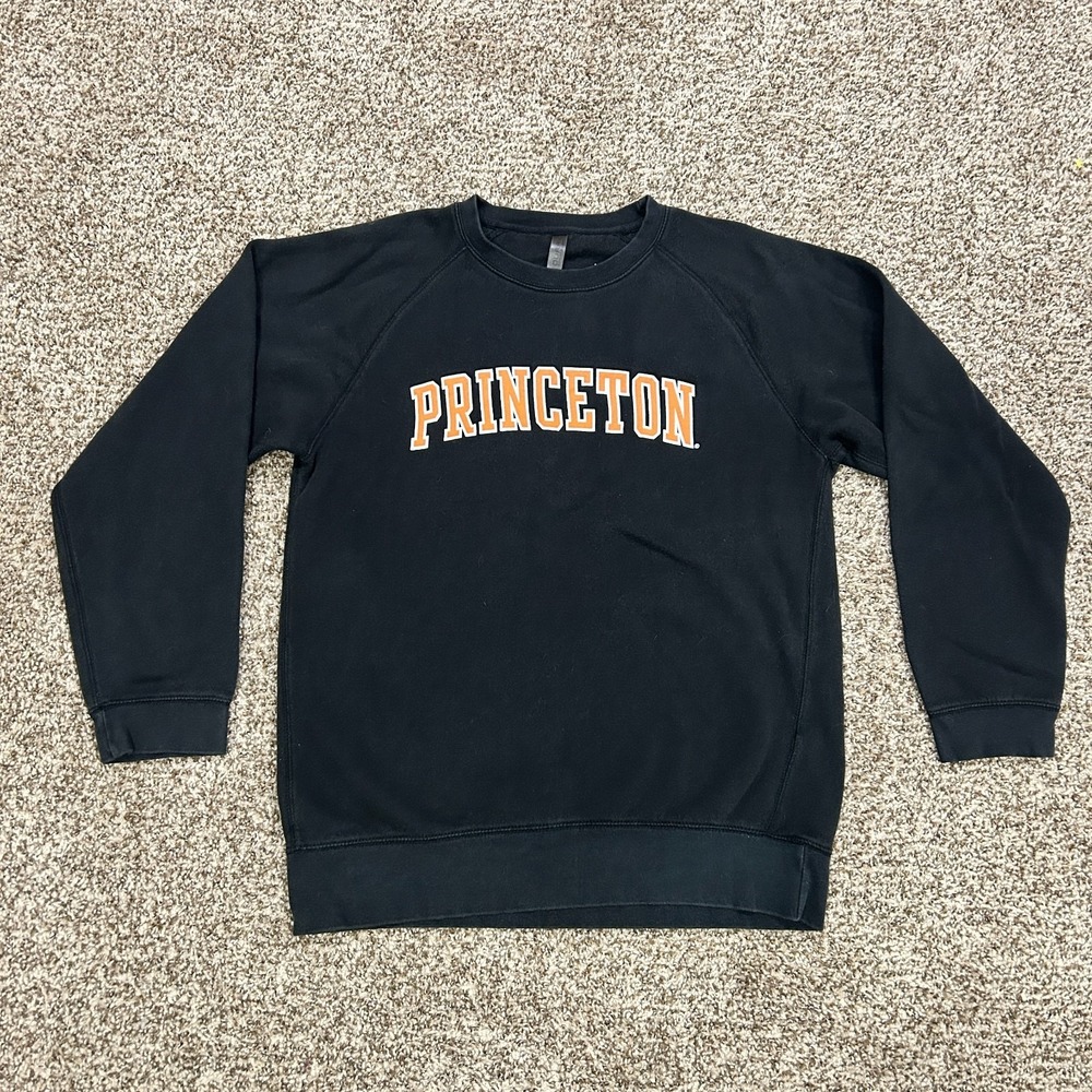 Princeton University Crewneck Sweatshirt Men's Large Black Ouray Spell Out